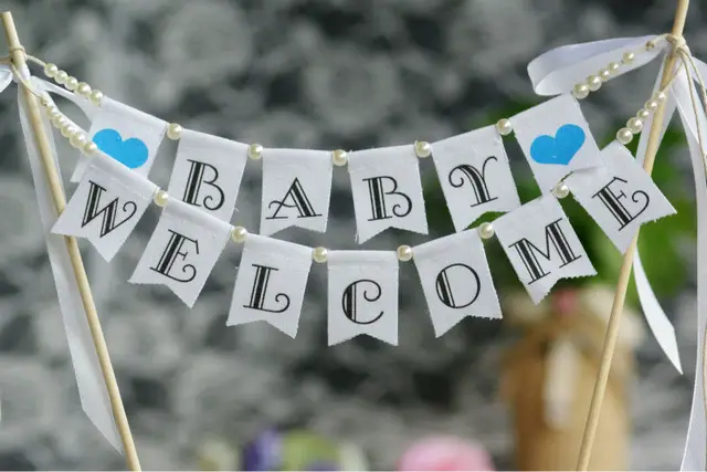 welcome baby boy banner