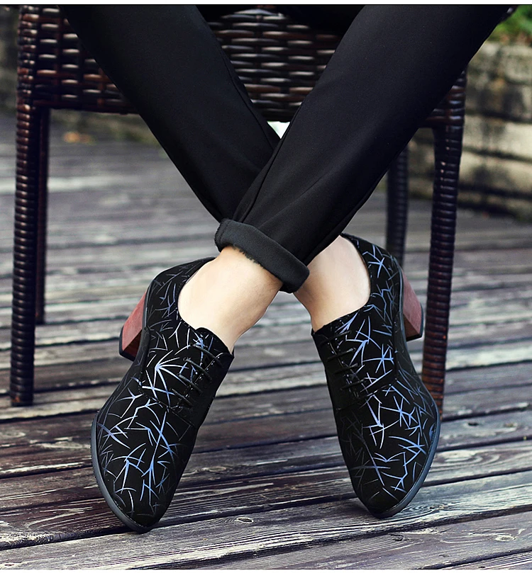 Yoylap/брендовые оксфорды в британском стиле для мужчин; кожаные оксфорды; Мужская официальная Обувь На Шнуровке; модельные туфли на высоком каблуке в деловом стиле