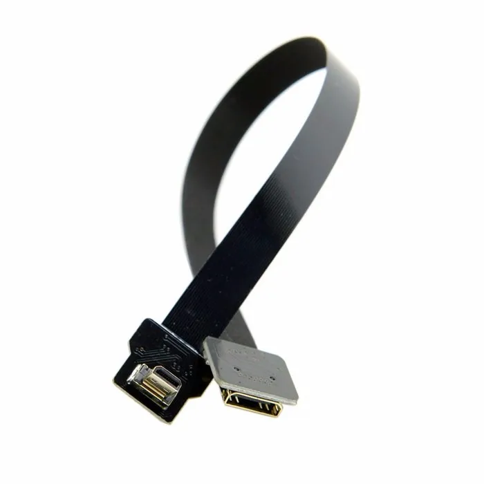 0 1 м 90 градусов вверх под углом FPV Micro HDMI штекер к Mini FPC плоский кабель для GOPRO