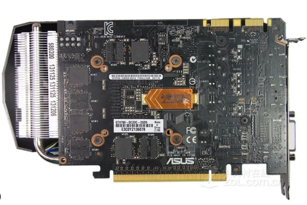 Asus GTX760 2GB D5 DDR5 256Bit PC Настольный GTX 760 2G GTX760 2G видеокарты PCI Express 3,0 компьютерная видеокарта HDMI 760 2GB