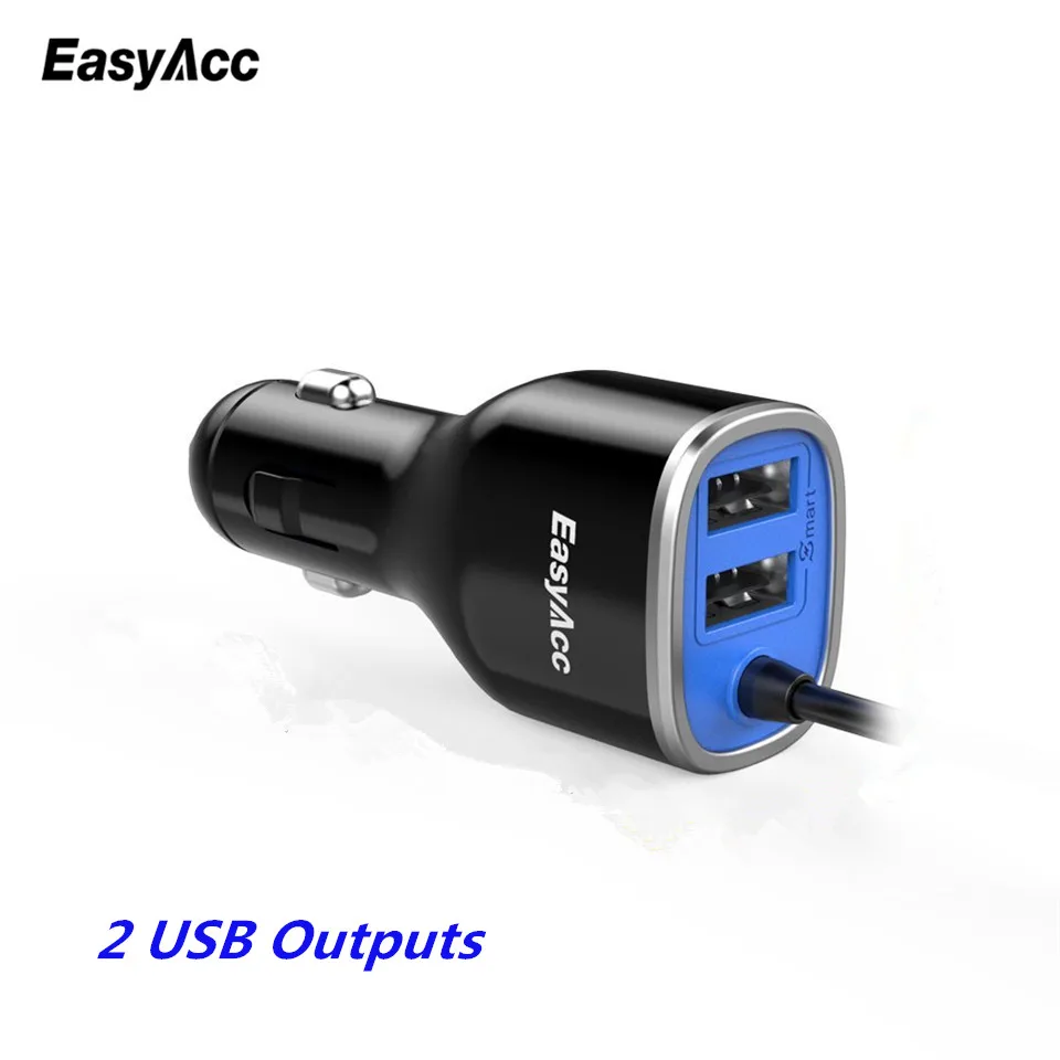 EasyAcc Быстрая зарядка 2 USB порта автомобильное зарядное устройство для Xiaomi Mi5 iPhone iPad