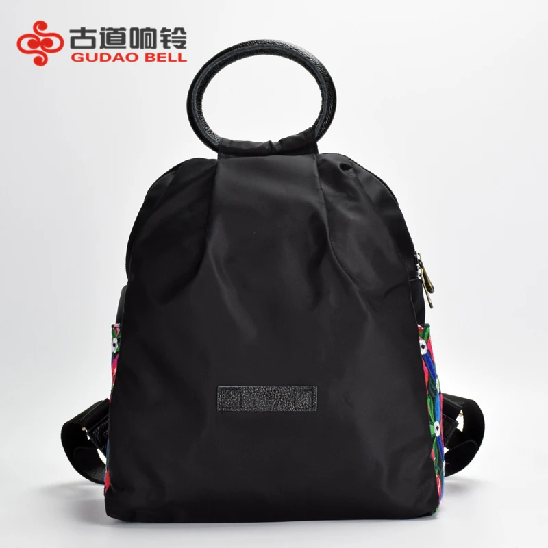 

Ancient road bell 2018 new Oxford cloth embroidery fashionable leisure nylon medium shoulder bag