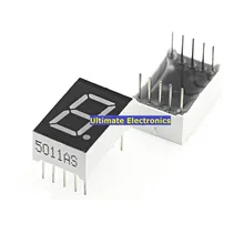 10 шт. 0,5 дюймов красный высокий светильник 1 бит общий катод общий анод цифровая трубка 10 футов один бит