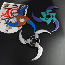 Наруто крови круглый глаз Складной поворотный сюрикен, вращающиеся дротики, аниме оружие Модель игрушки, игрушечный нож