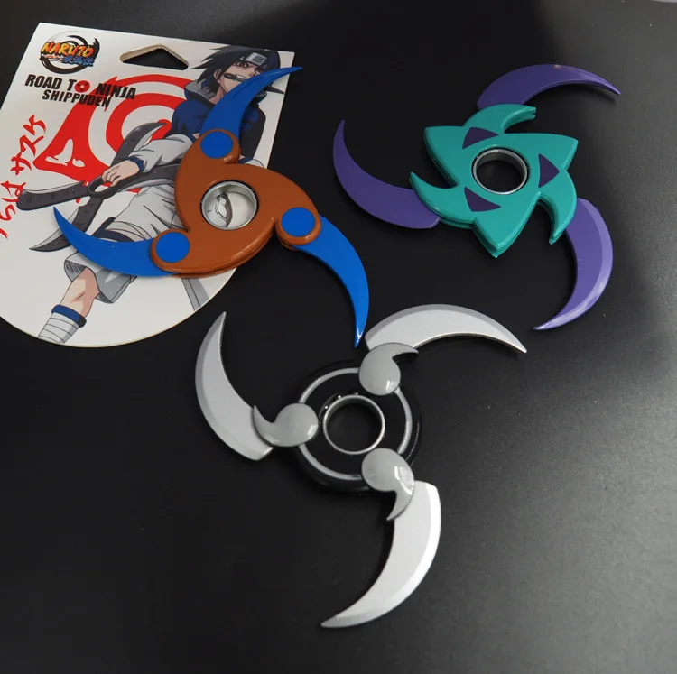

naruto Blood round eye folding rotating shuriken, Bearing rotating darts, Anime weapon model toys, toy knife