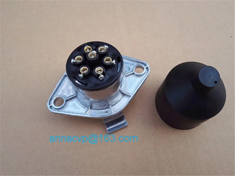 7 Pin Socket Towbar Traiiler Car Truck Horsebox Tow Wiring Lights 24v Metal