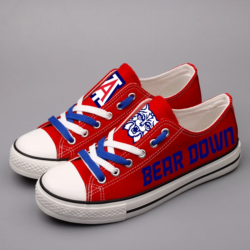 

America Arizona State Custom Low Top Canvas Shoes College Students Red Tenis Shoes Espadrilles Animal Print Zapatillas