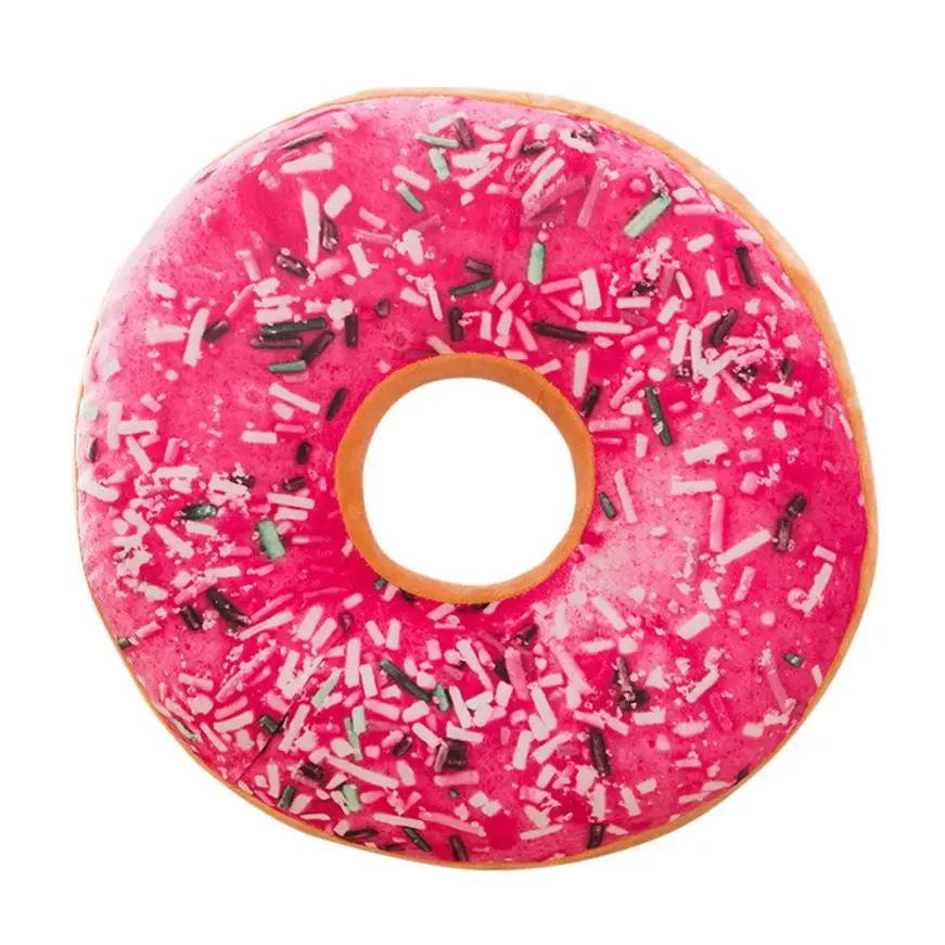 

Soft Plush Pillow Stuffed Seat Pad Sweet Donut Foods Cushion Case Toys E#7