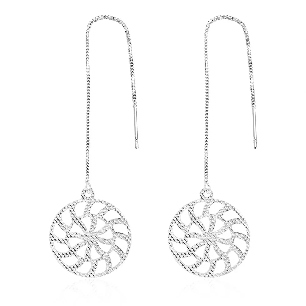 

Wedding Party Fashion Jewelry Silver Plated Dangle Earrings For Women Fashion Trendsetting Senhoras brincos Hight Quality