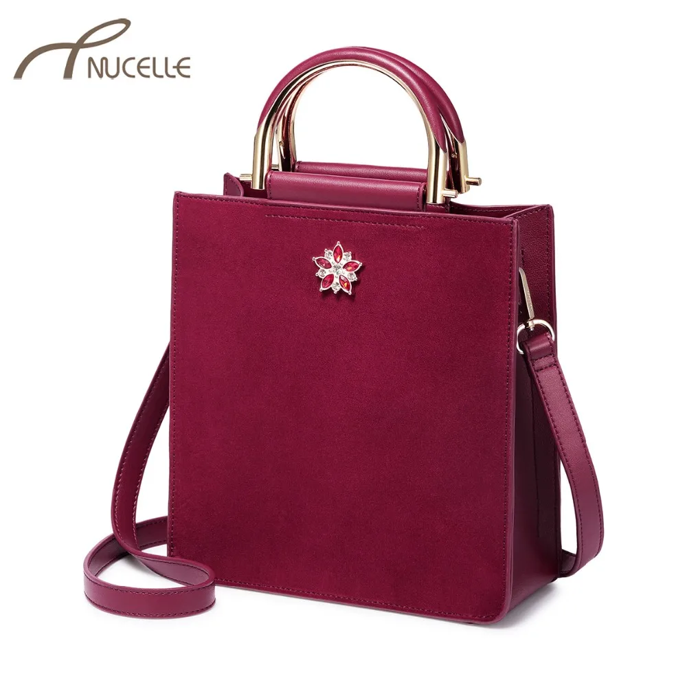 NUCELLE Brand Women's PU Leather Handbags Ladies Fashion Flap Diamond ...