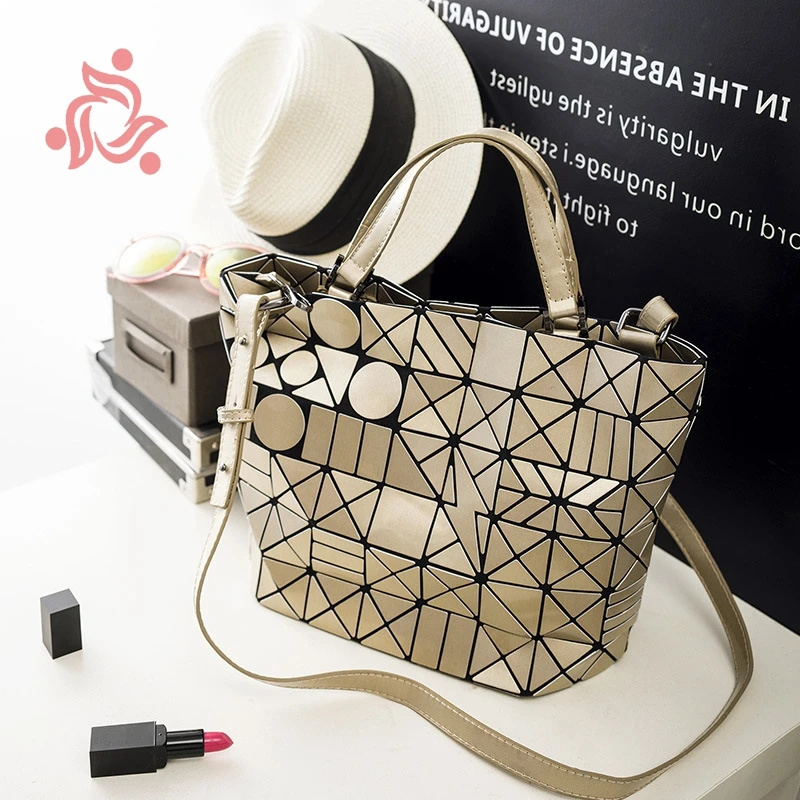 

Geometry Bucket Sac Women Bags Sequins Mirror Saser Plain Folding Ladies Shoulder Bag Female Tote Luxury Designer City Handbags