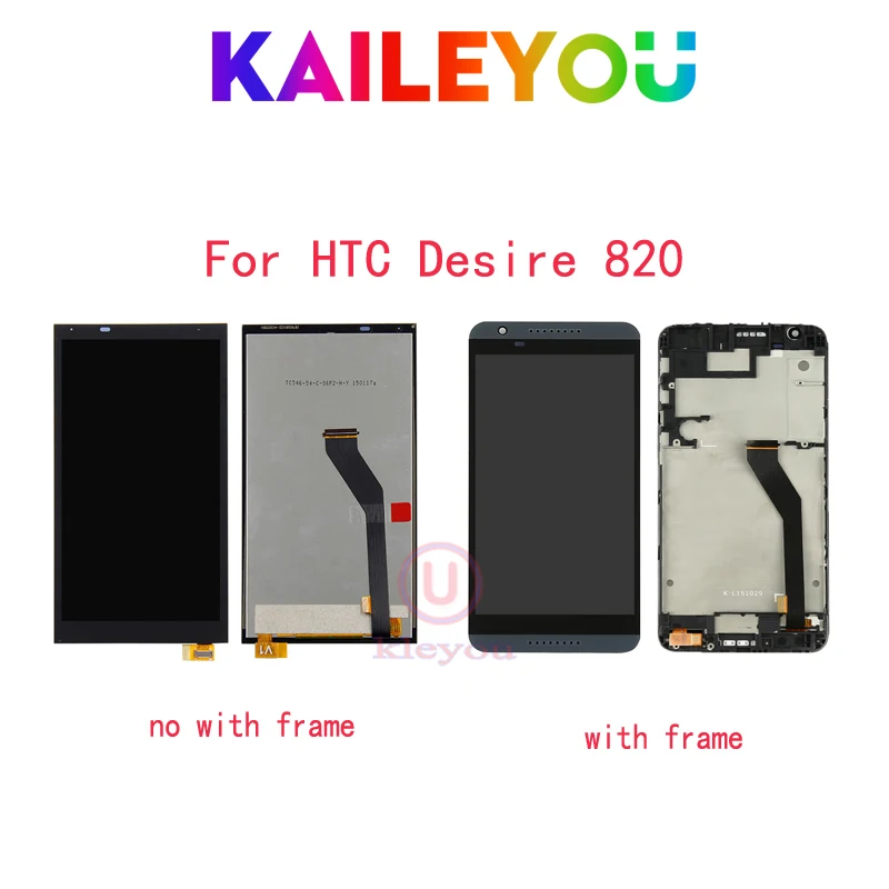 

5.5"Black White For HTC Desire 820 D820u 820Q D820n LCD Display Touch Screen Digitizer With Bezel Frame Assembly Replacement