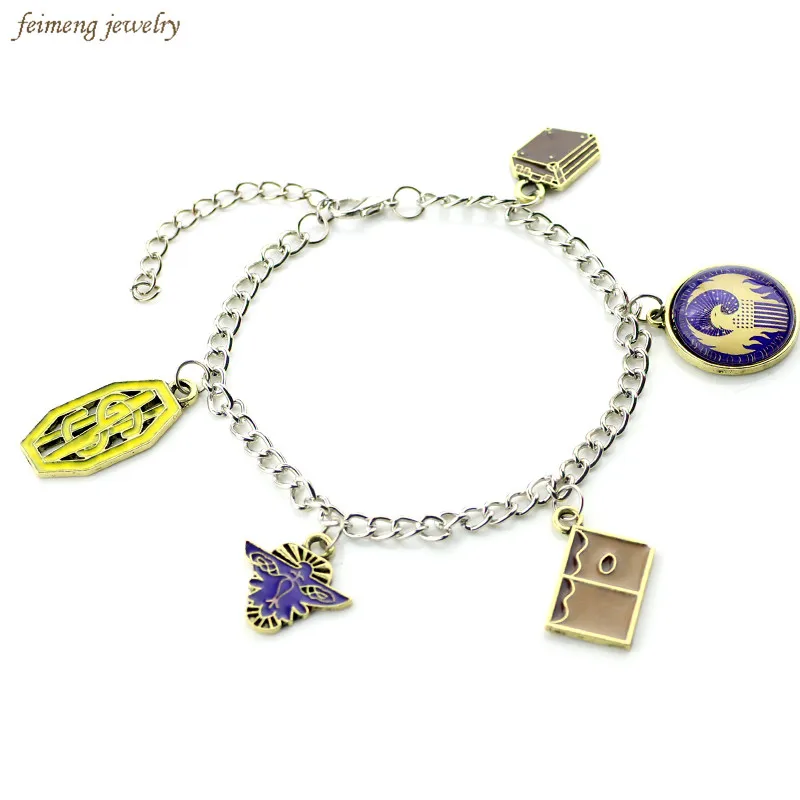 

Fantastic Beasts Charm Bracelets Magical Congpess of Tbflinited Statesd Ambrica Logo Newt Horcrux Locket Box & Notebook Jewelry