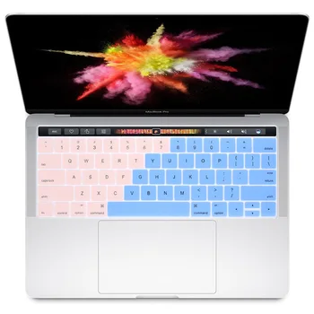 

Soft Silicone US Keyboard Cover Skin For Apple New Macbook Pro 13.3 Inch A1706 and 15.4 Inch A1707 2017 Version With Touch Bar