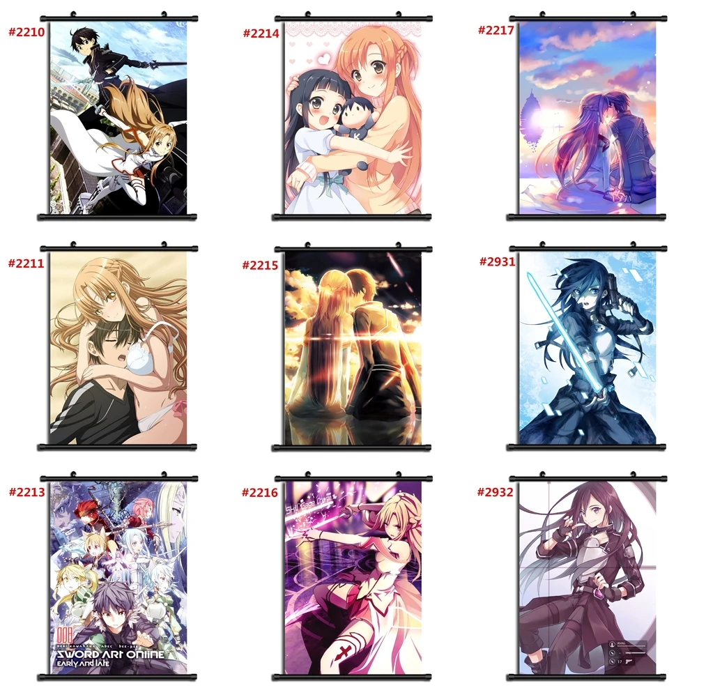 

Sword Art Online Anime manga wall Poster Scroll CDE