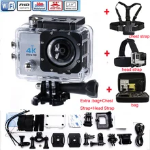 Q3H Sports Action Video Camera 4KUltra HD 1080P Wifi LCD 170 degree Wide-Angle Lens Waterproof Mini Camcorder