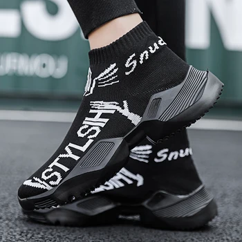 

Tenis Men's High Top Sneakers Krasovki Men Fashion Casual Shoes Lightweight Soft Footwear Male Trainers Man Adult Luxury White
