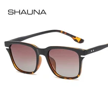 SHAUNA поляризационные, прямоугольной формы солнцезащитные очки для женщин, украшения ногтей, ретро ультралегкие солнцезащитные очки для вождения