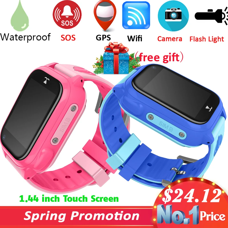 

M06 IP67 Waterproof Children GPS Swimming Smart Watch Kids Watch SOS Call Location Device Tracker Safe Anti-Lost Monitor PK DF25