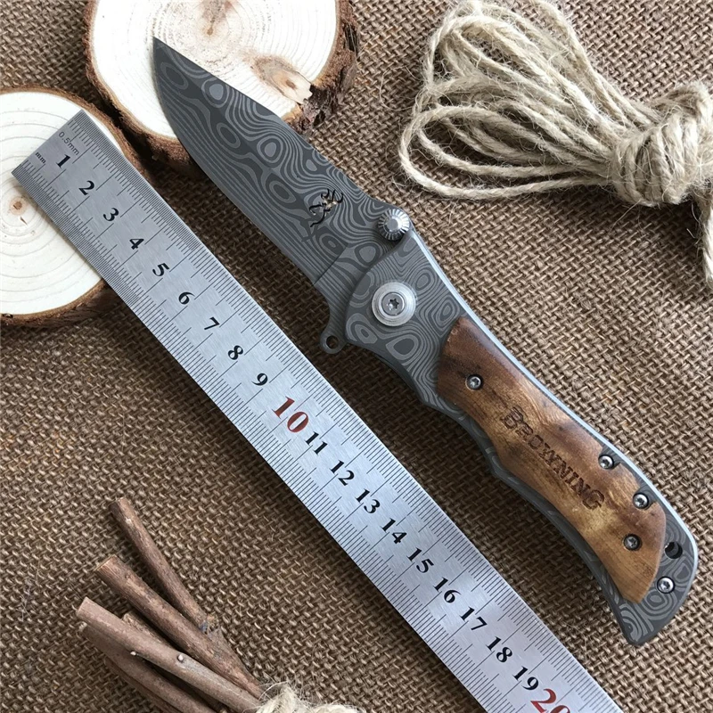 

Folding pocket knife 58HRC steel Damascus surface Multi tactical survival knife Outdoor Combat Utility hunting tools
