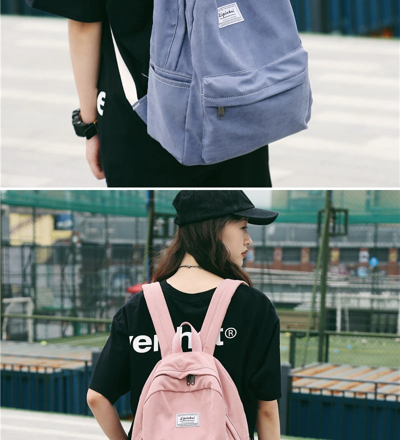 DCIMOR высококачественный холщовый женский рюкзак, Женский однотонный школьный рюкзак для девочек-подростков, рюкзак для путешествий, преппи-книга, Mochila
