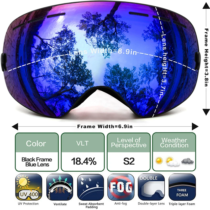 anti fog ski goggles