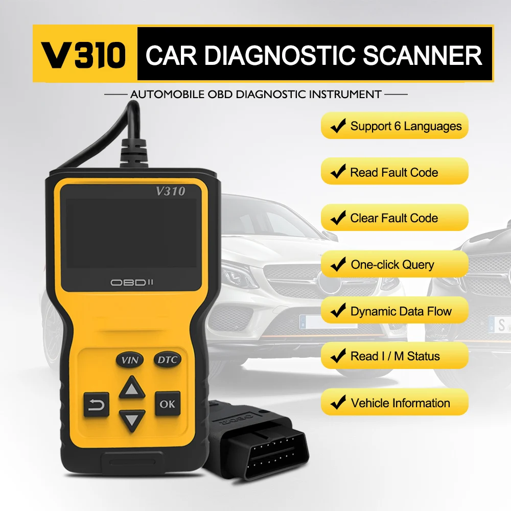 OBD OBDII Scanner Code Reader Car Diagnostic Scanner Engine Fault Code Reader Detector Auto Vehicle Scan Tool For Bmw Ford VW