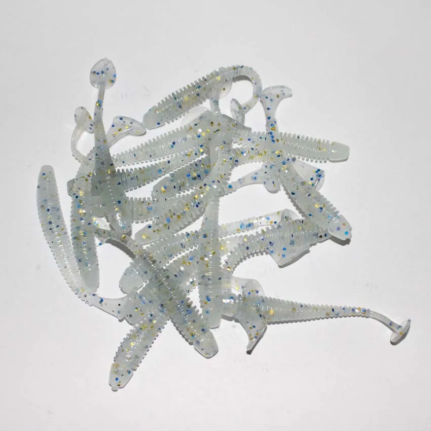 20pcs/lot 7cm 1.8g grub fishing lure plastic soft bait swimbait fishing