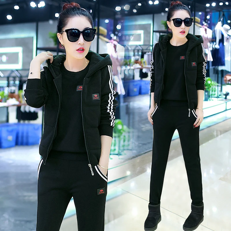 

YICIYA black women tracksuits two 3 piece set outfits sportswear plus size pant suits top winter co-ord warm thicking clothing