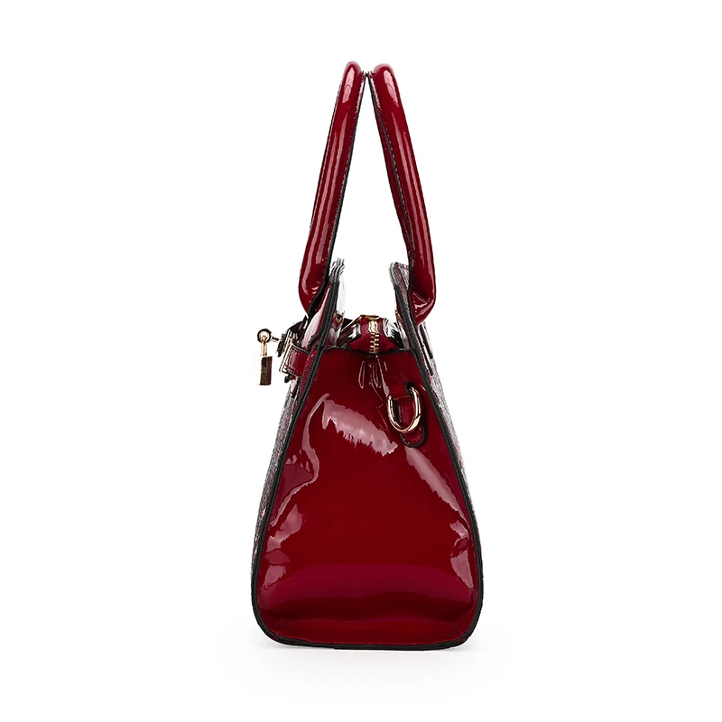 Rojo Azul Negro de Charol Bolso Bolsas de Asas Mujeres de Lujo Serpentina  Bolsos de Las Mujeres Bolsos de Diseño de Alta Calidad de Marcas  Famosas|leather tote bag|brand tote bagdesigner tote bag -