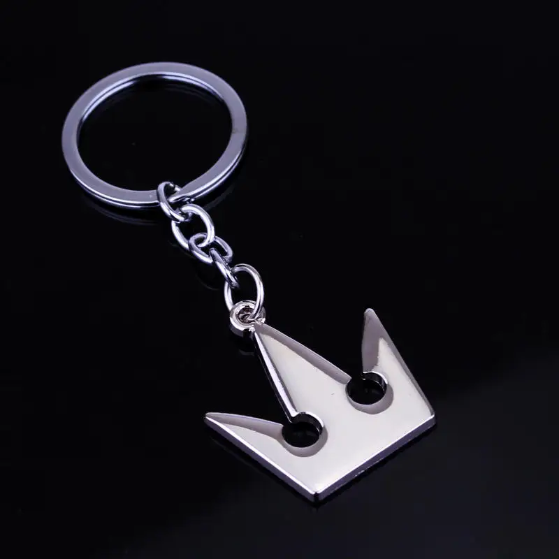Popular Game Kingdom Hearts Crown Keychain Silver Color Metal Car Key Chain Fashion Gift Chaveiro Keyring Jewelry For Key Holder