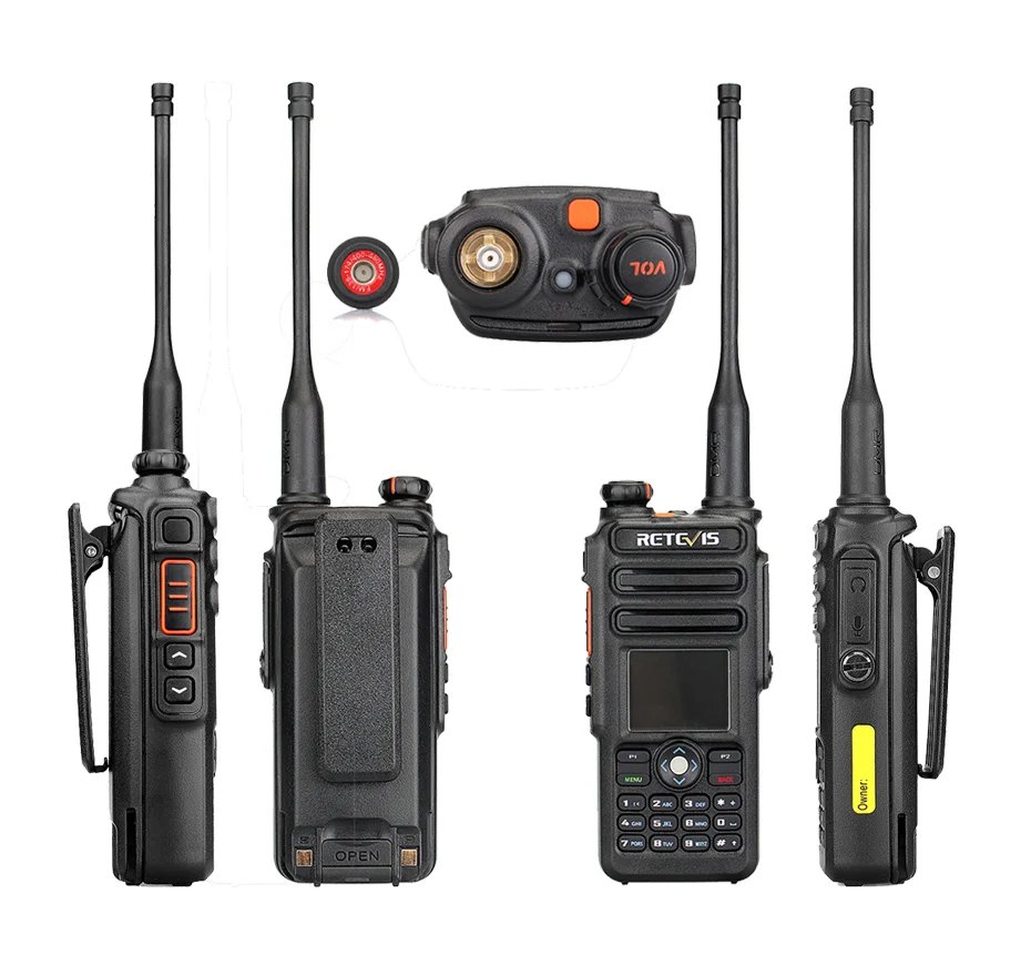 Двухдиапазонная DMR Retevis RT82 gps цифровая рация 5 Вт VHF UHF DMR IP67 Водонепроницаемый любительский радиоприемопередатчик Hf+ кабель