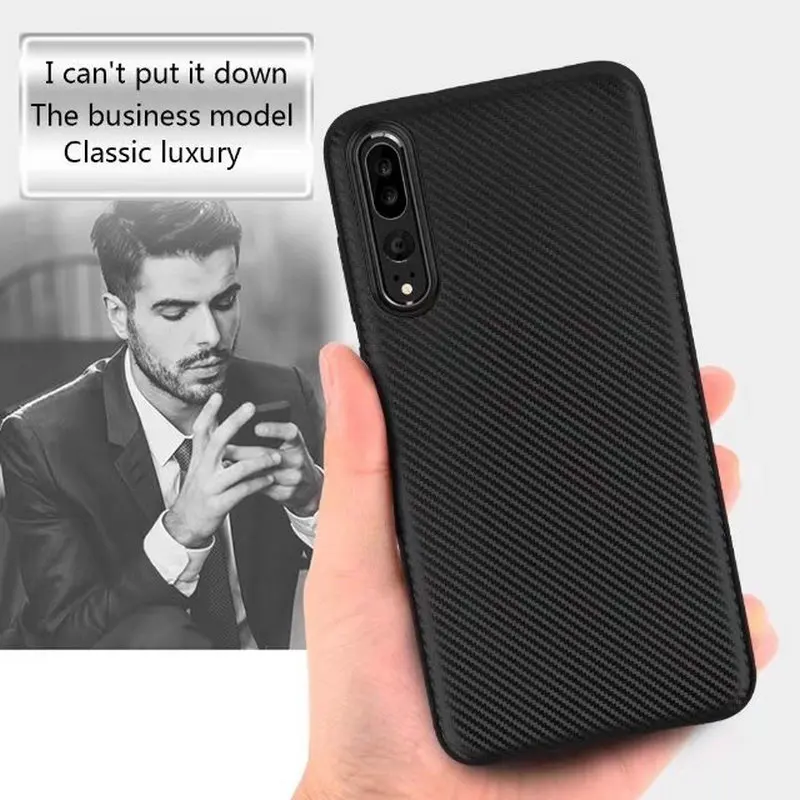 Mobfone чехол для huawei P20/P20 Lite Винтаж Элегантный углеродного волокна кожи задняя