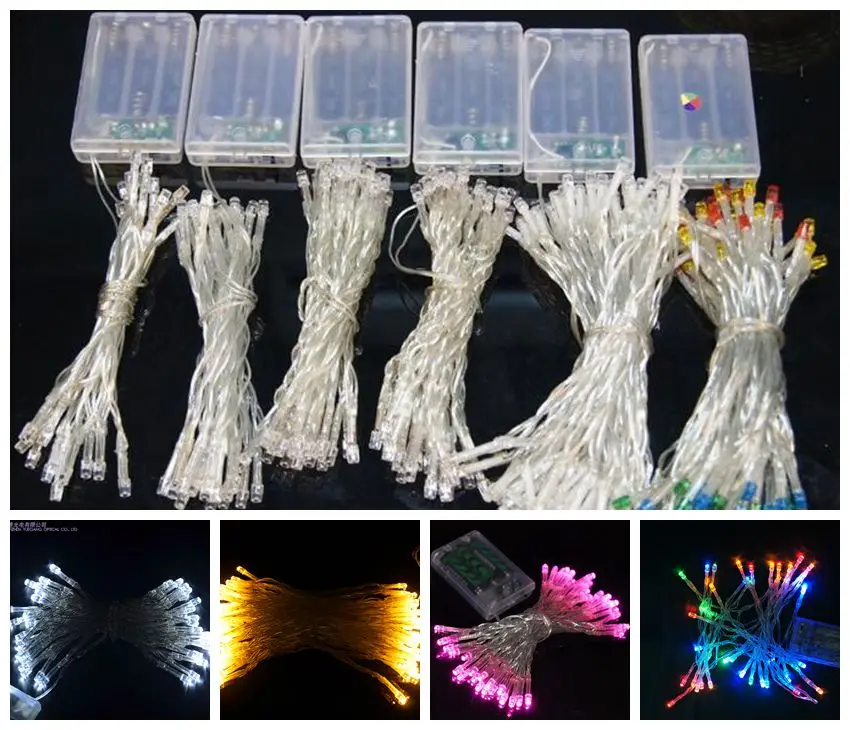

9 colors Led String lights 2M 3M 4M 5M 10M AA battery Powered for Party Garden Holiday Outdoor Decoration Fairy Christmas lights