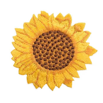 

1 Pcs Sunflower Embroidery Iron on Patch DIY Applique Jeans Dress Bags Books Clothing DIY Accessories Flower Sticker