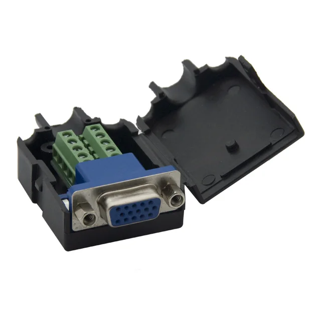 3+6 VGA female Connector back side screw connectors to support DIY VGA