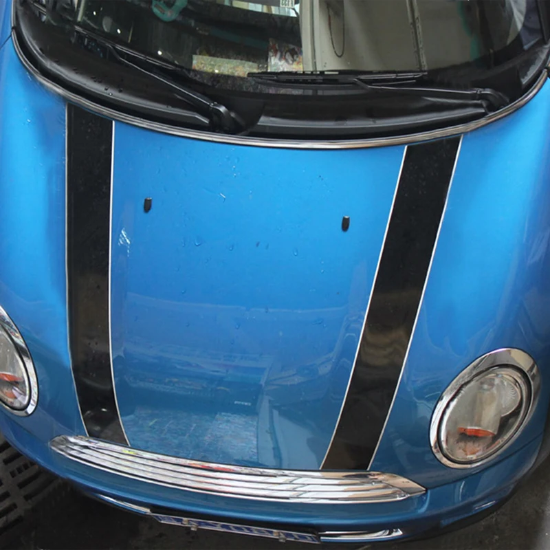 

Car Hood Engine Cover Stripe Decoration Stickers Decals For Mini Cooper JCW One Countryman Paceman Clubman F60 R60 Car-Styling