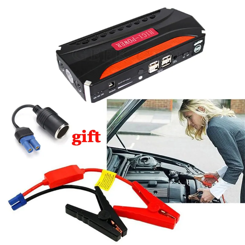 2019 MultiFunction Emergency Car Jump Starter Mini 12V Portable Power Bank Car Charger Battery Booster for Cars Starting Device