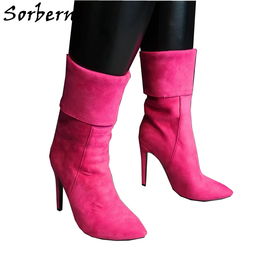 Sorbern/женские ботильоны; Botines Mujer; коллекция года; цвет розовый, красный; женские вечерние ботинки с острым носком; Botines Mujer; Модные ботильоны