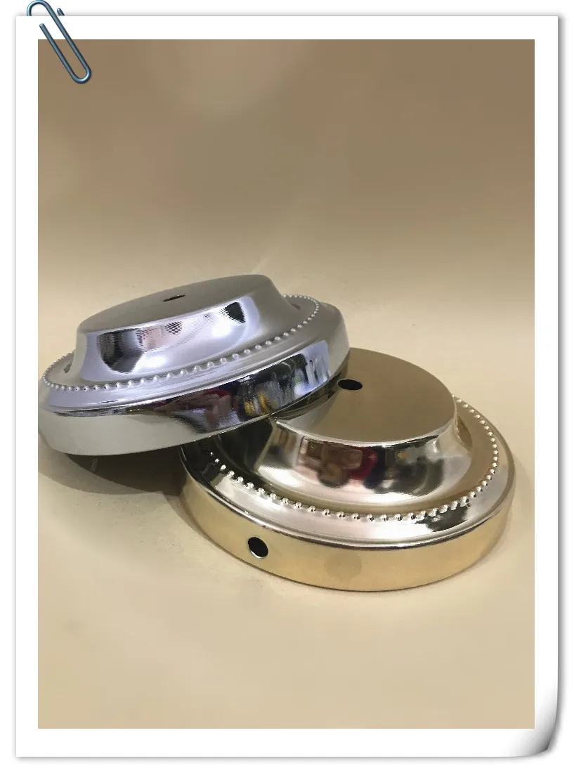 

Free shipping round table lamp base gold and silver with 10mm central hole fold edge for table lamp home decoration accessory