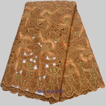 

Cotton lace fabric High Quality Swiss Voile Lace with stones 2019 latest African Lace Fabric for wedding dress 5yards 03