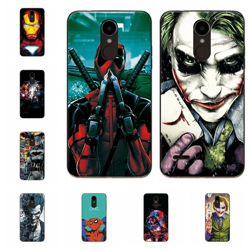 

Charming Marvel Hero Captain America Phone Case For LG K4 2017 Spiderman Iron Man Star Wars Soft TPU For LG K4 2017 X230 5" Inch