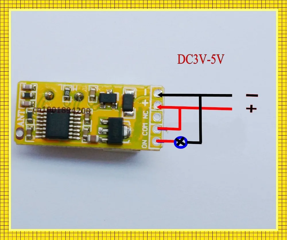 Миниатюрный удаленный переключатель 3 в 3,3 В 3,6 В 3,7 в 4,5 в 5 в микро беспроводной релейный Переключатель NO COM NC маленький релейный приемник передатчик дверной замок