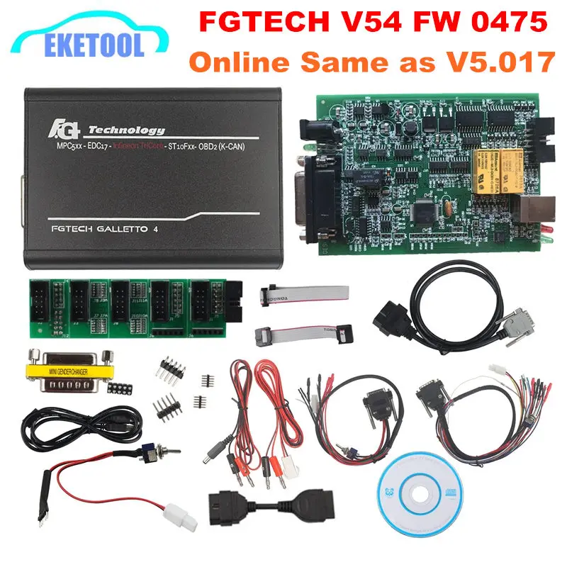 

Fgtech Galletto V54 0475 Firmware Online Unlocked Version No Need Activated FG TECH V54 0475 Full Chips Supports BDM Function