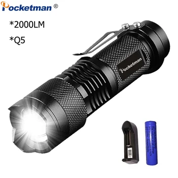 

LED Tactical Flashlight Zoomable Mini LED Torch Portable Penlight Waterproof 3-Mode lanterna for 14500 rechargeable Battery