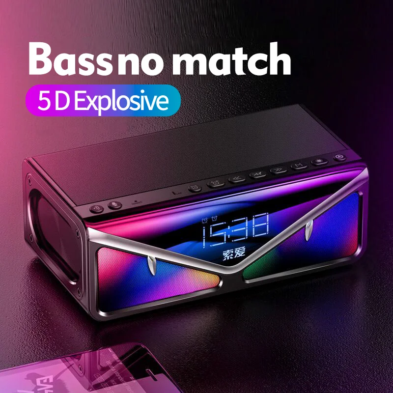  100% Original SOAIY S89 Wireless Bluetooth Speaker LED real long play time 10 hour 25W High Quality