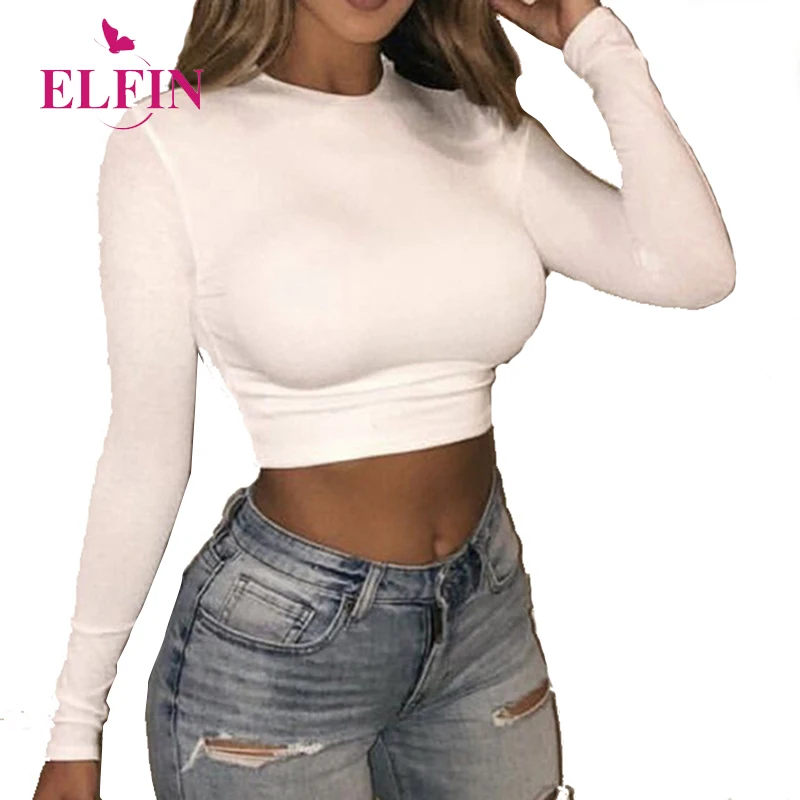 

Harajuku Long Sleeve Shirt Women Autumn Sexy Tee Shirt Femme Harajuku Casual Womens Clothing 2019 SJ3516R