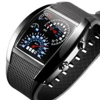 Erkek Kol Saati модные мужские часы уникальный светодиодный цифровые часы мужские наручные часы электронные спортивные часы relogio masculino - Цвет: Black-black