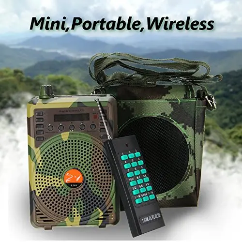 Armadilha de Pássaro Falantes com Controle Pddhkk Camuflagem Pássaro Chamador Player 48w Vida Selvagem Caça Chamariz Som Alto Remoto Mp3