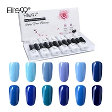 Elite99 синий цвет серии 12 шт./компл. гель для полировки с коробкой чистого цвета лаковое гелевое покрытие для ногтей растворимый лак маникюрный набор подарок 10 мл